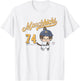 Monchhichi Little Baseball Player #74 Distressed Logo T-Shirt - T-Shirt | White