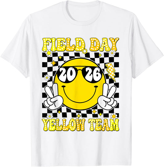 Field Day Yellow Team Funny for Teacher Kids Field Day Games T-Shirt - T-Shirt | White