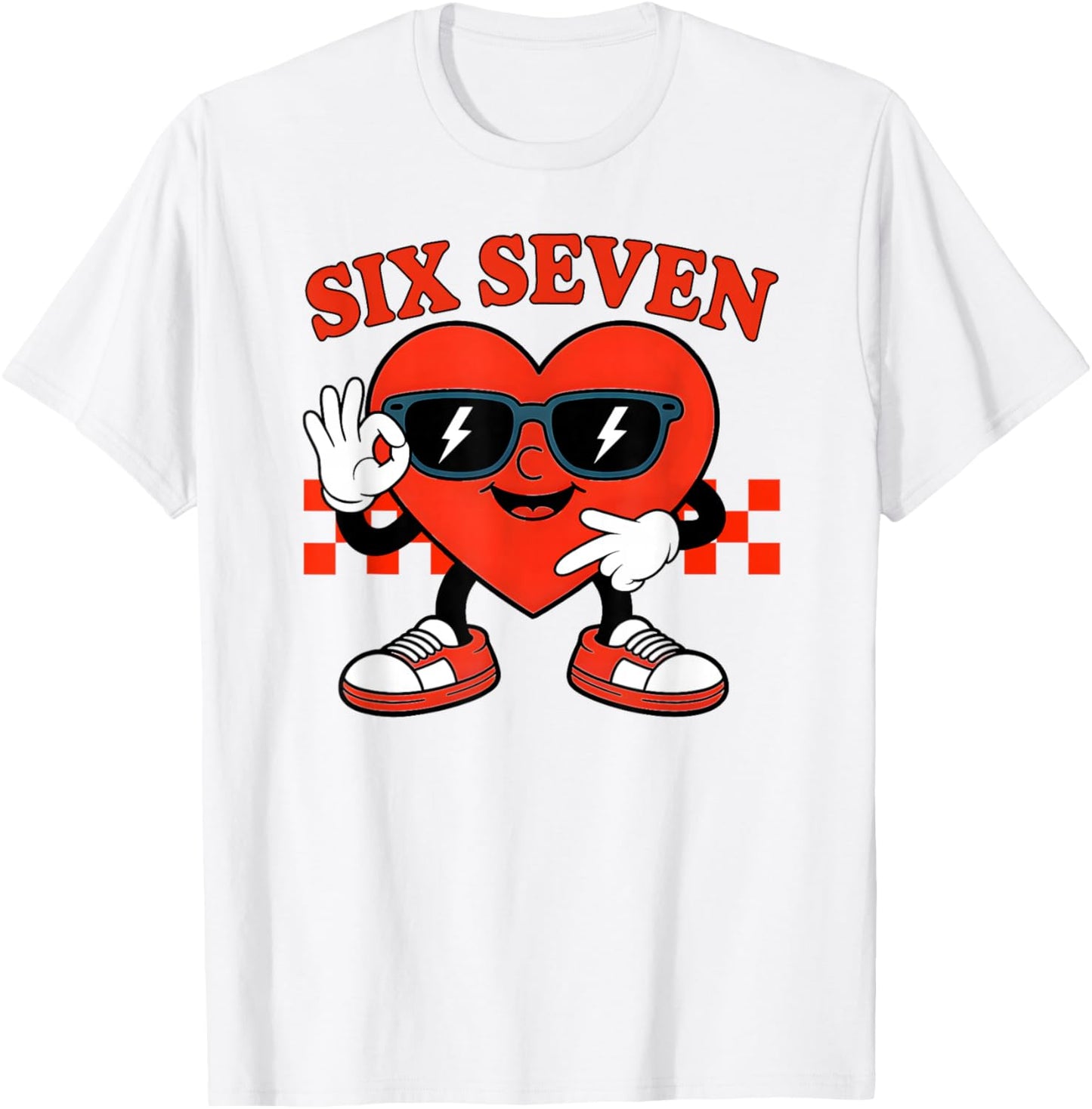 67 Shirt Boys Kids Funny Six Seven 6 7 Valentine Day 67 Meme T-Shirt - T-Shirt | White