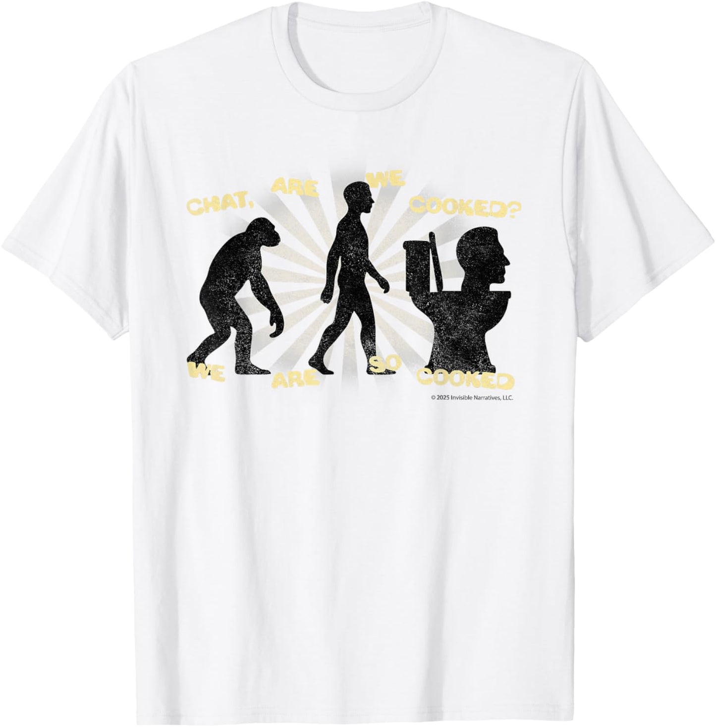 Skibidi Toilet We are So Cooked Meme T-Shirt - T-Shirt | White