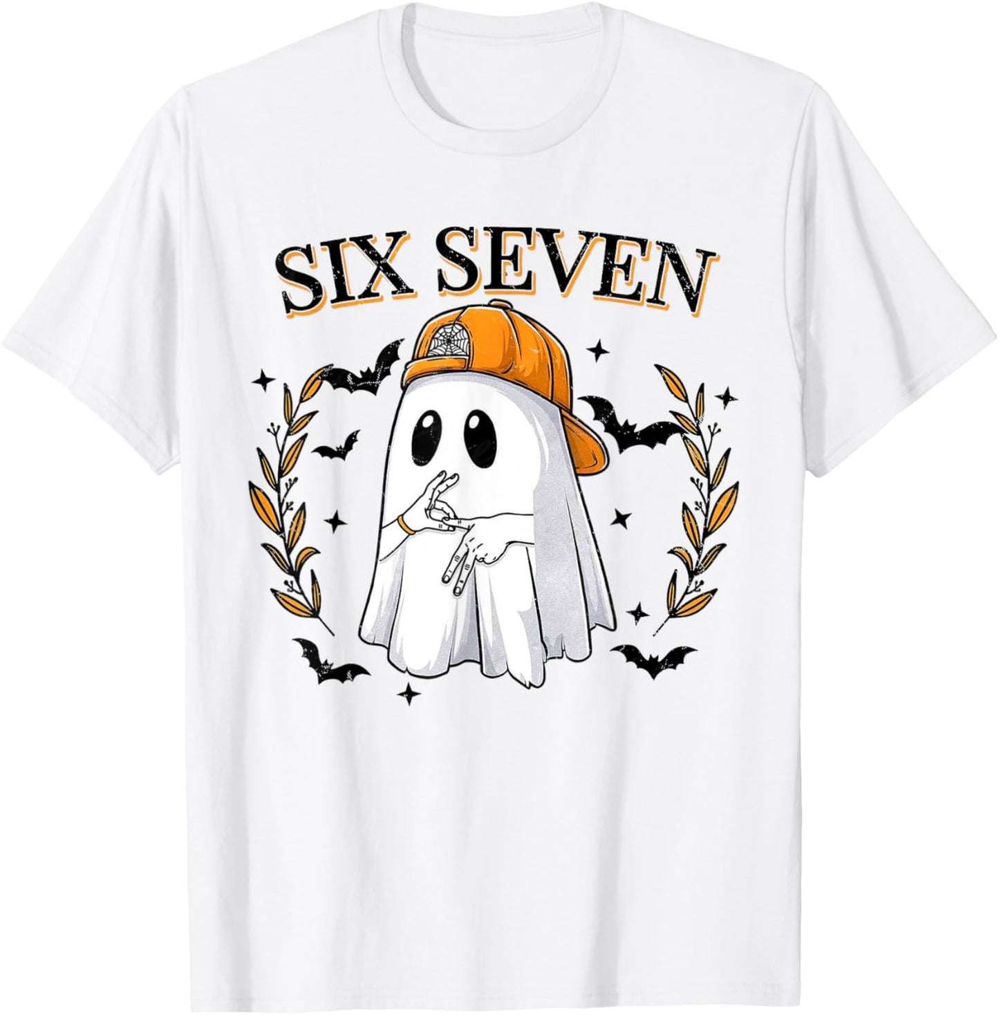 Funny 67 Six Seven Meme Couple Ghost Halloween Costume T-Shirt - T-Shirt | White