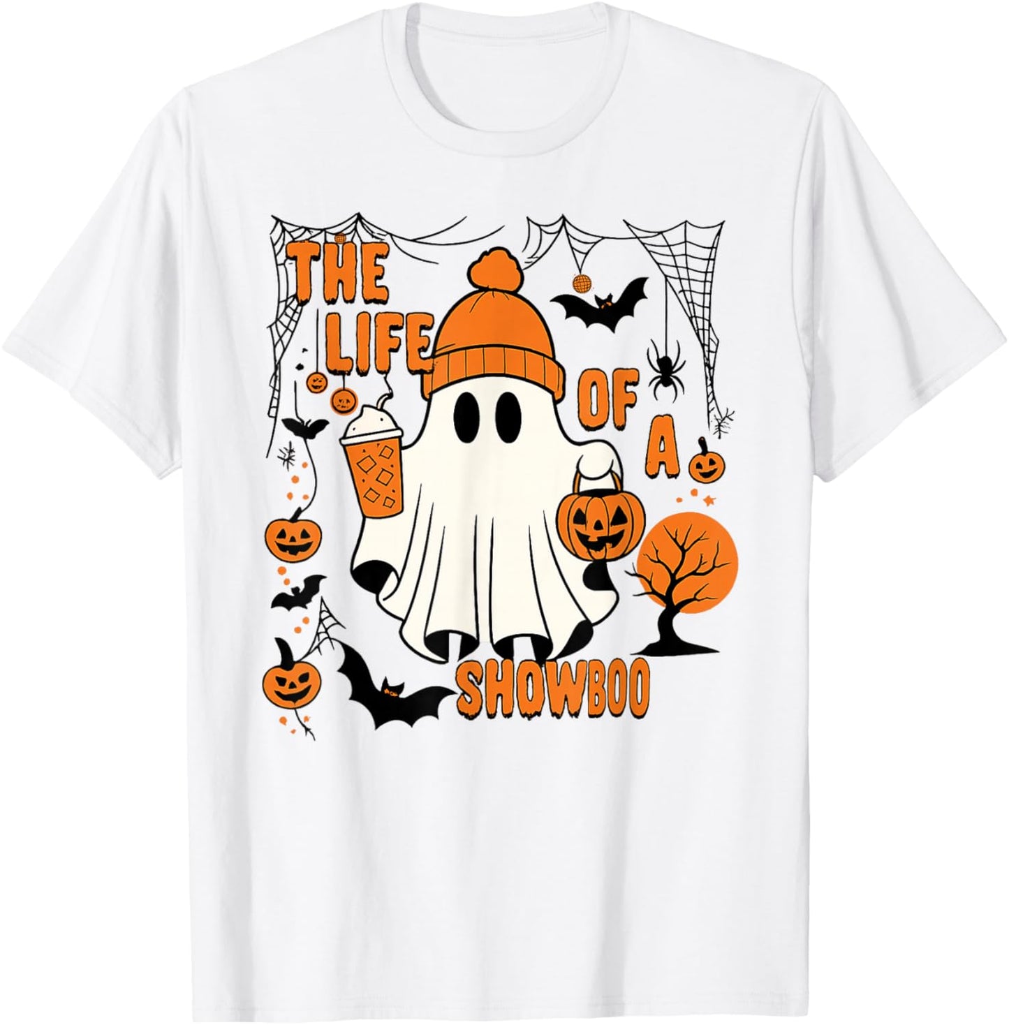 The Life of a showboo Halloween Costume Bow Boo Girls T-Shirt - T-Shirt | White