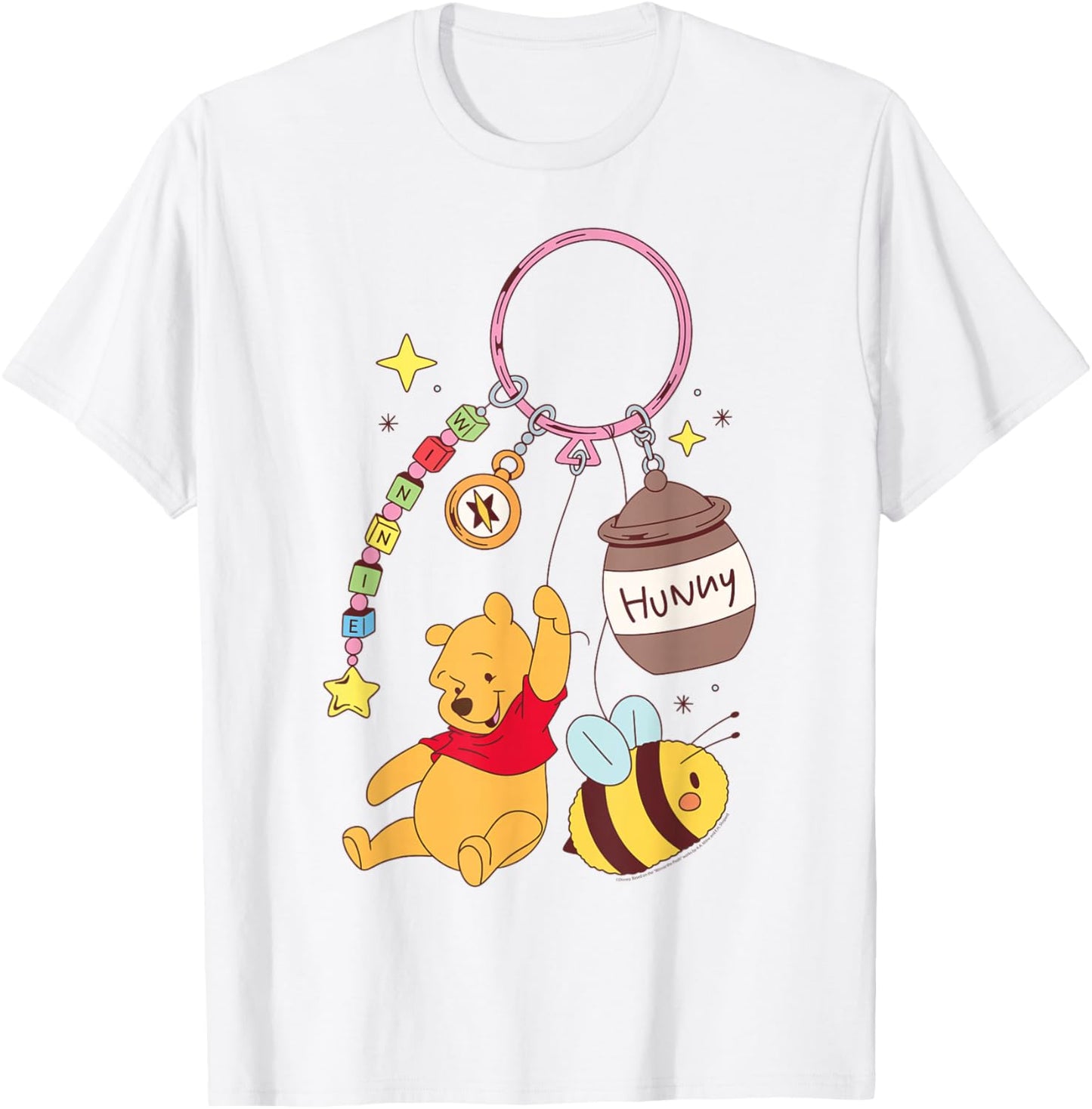Disney Winnie The Pooh Fashion Bag Charm T-Shirt - T-Shirt | White