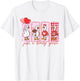 Funny Just A Lovely Goose Cute Heart Goose Valentines Day T-Shirt - T-Shirt | White