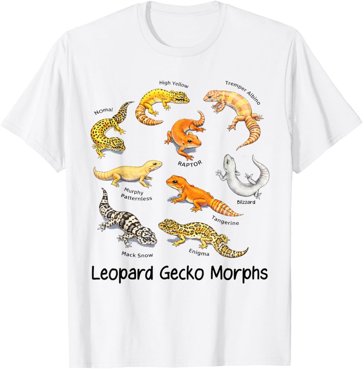 Leopard Gecko Lover Reptile Mom Lizard Leopard Gecko Morphs T-Shirt - T-Shirt | White