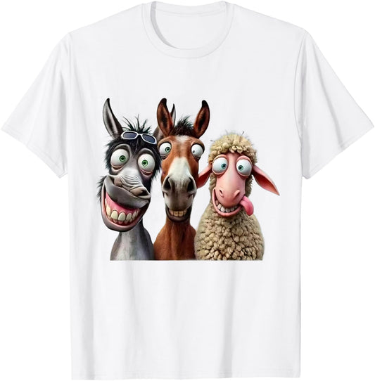 Eagerlys Best Friend Funny Animal Art Donkey Horse Sheep T-Shirt - T-Shirt | White