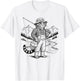 Fish Cat Fisherman T-Shirt - T-Shirt | White