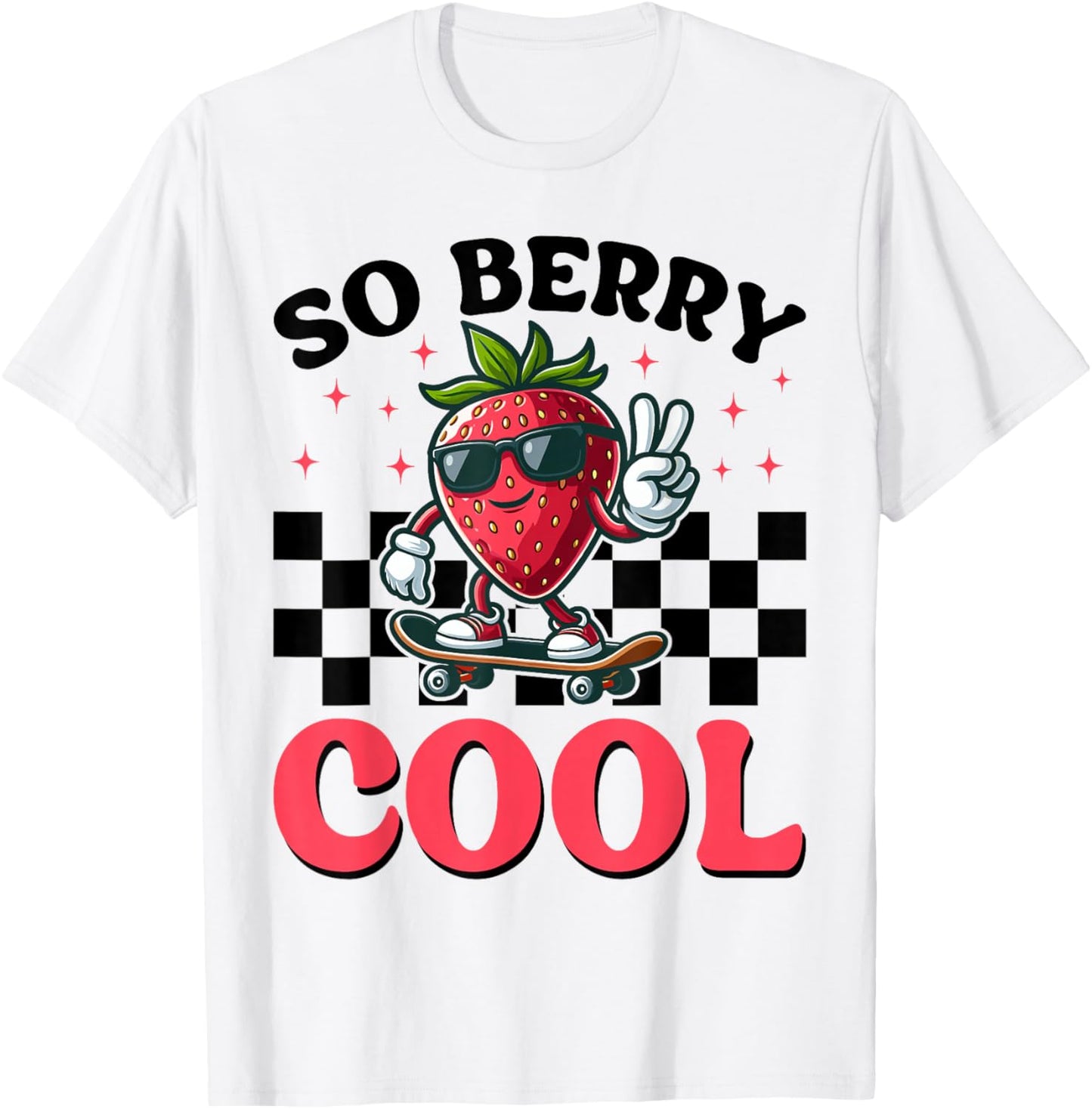 Groovy So Berry Cool Fruit Lover Strawberry Season for Boy T-Shirt - T-Shirt | White