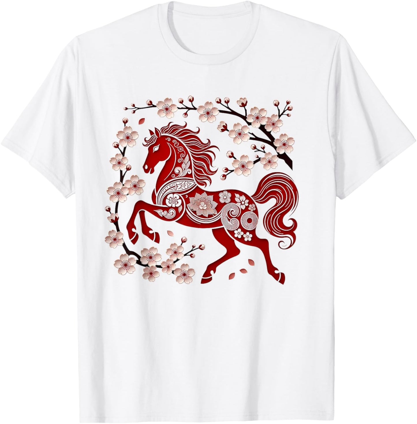 Years of The Horse Lunar Zodiac Happy Chinese New Year 2026 T-Shirt - T-Shirt | White