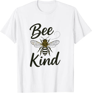 Bee Be Kind Cute Funny Art Colorful Boy & Girls Gift T-Shirt - T-Shirt | White