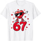 Valentine Day Six Seven Meme Dabbing 67 Bruh Gen Z Boy T-Shirt - T-Shirt | White