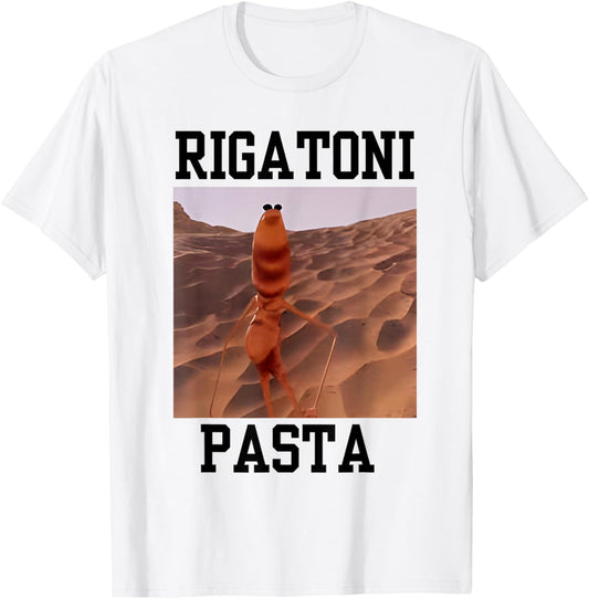 Funny Marcus The Worm Rigatoni Pasta Robert Meme Trendy Art T-Shirt - T-Shirt | White