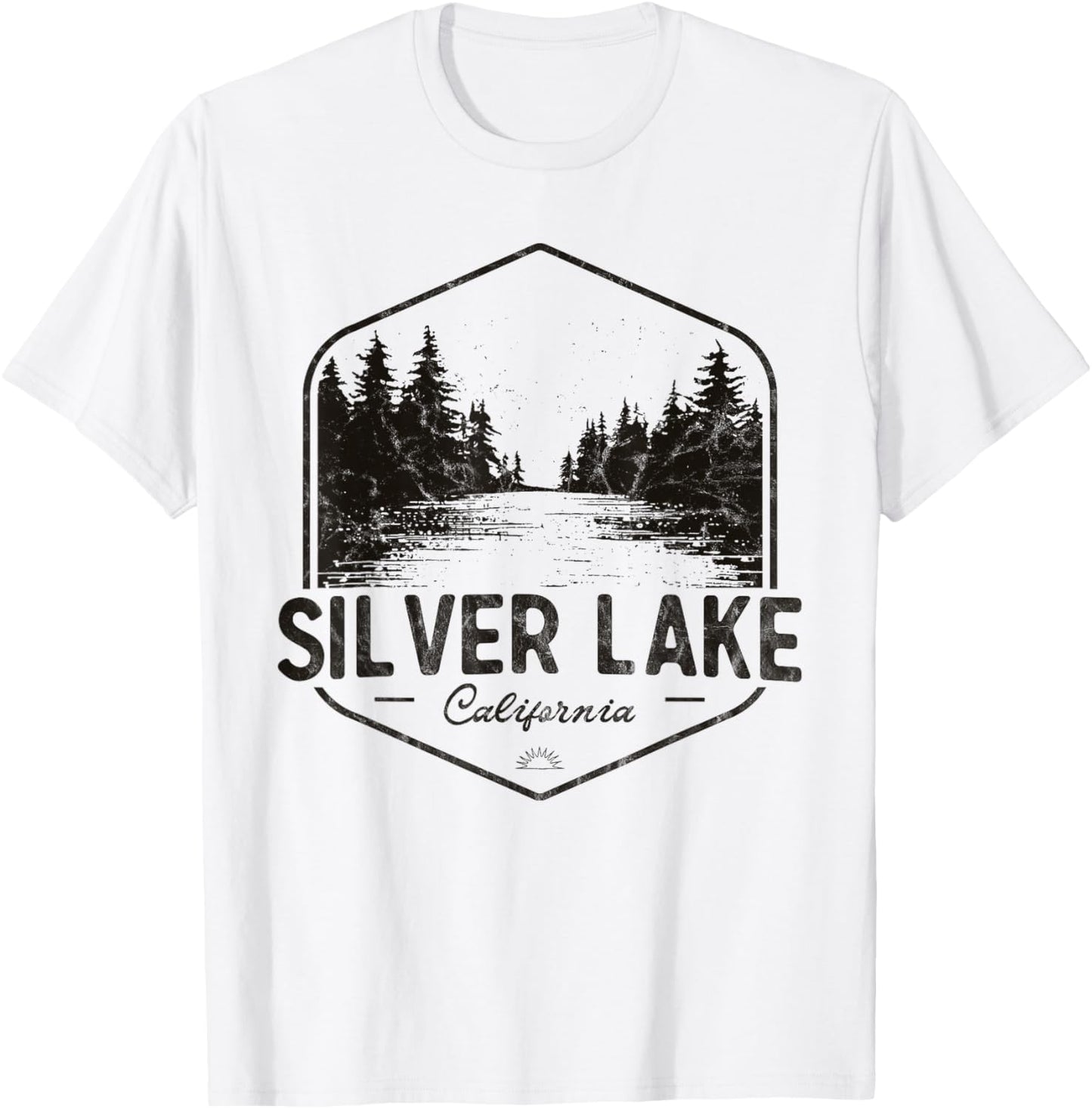 Silver Lake California Outdoors Vintage T-Shirt - T-Shirt | White