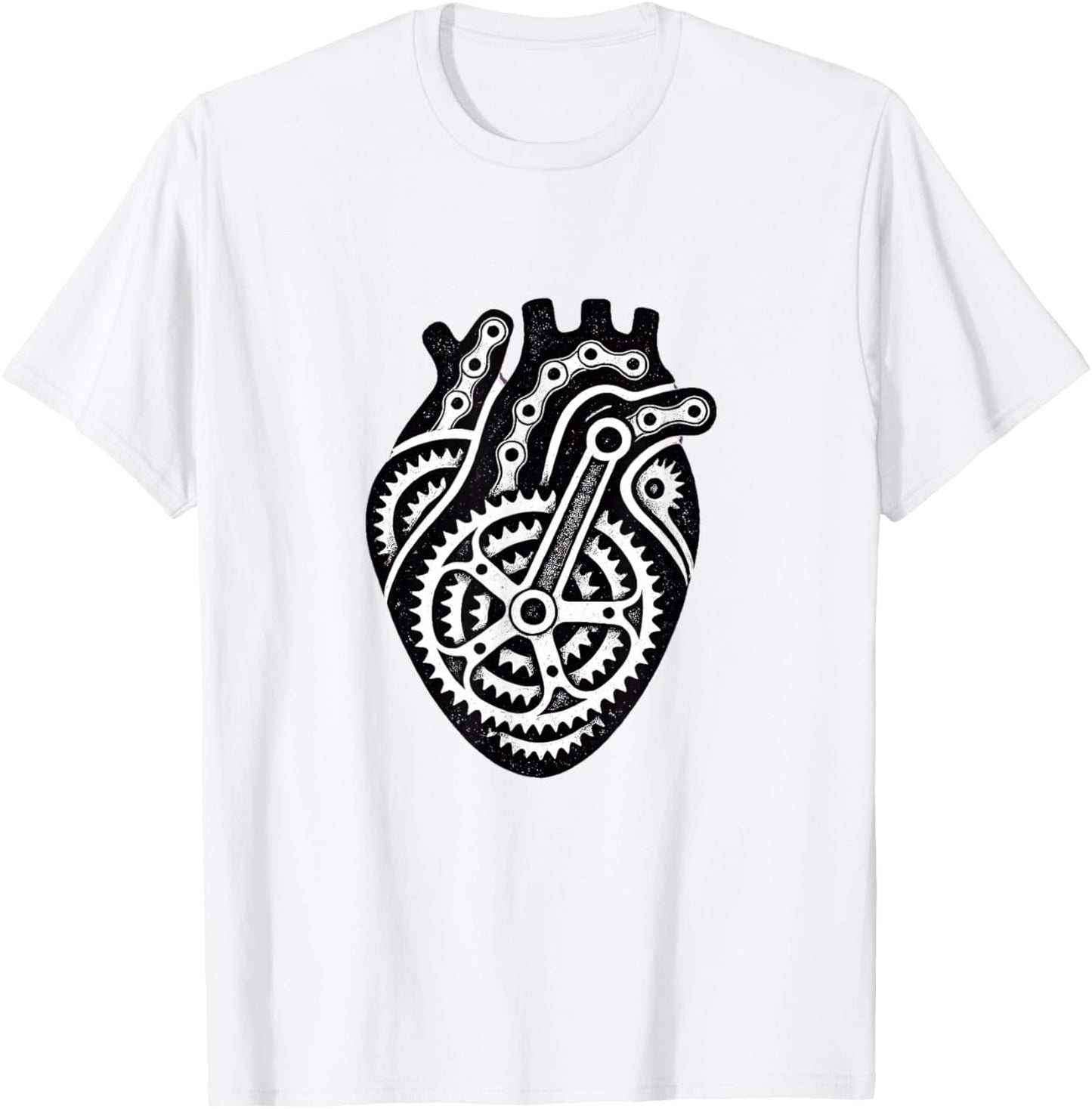 Bicycle Bike Heart Cycling Love Biker Men Women Biking T-Shirt - T-Shirt | White