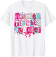 Retro Teacher Valentine Coquette Bow Teacher Valentines Day T-Shirt - T-Shirt | White