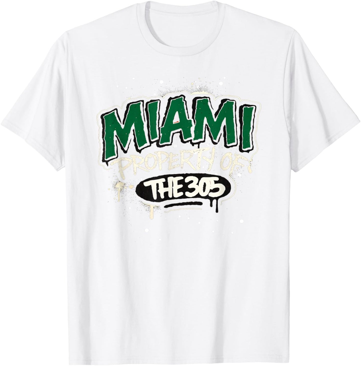 Miami 305 Love Rep The City Urban Style Graffiti Streetwear T-Shirt - T-Shirt | White