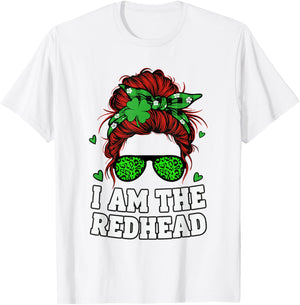 I'm The Redhead St Patricks Day Redhead Women St Pattys Girl T-Shirt - T-Shirt | White