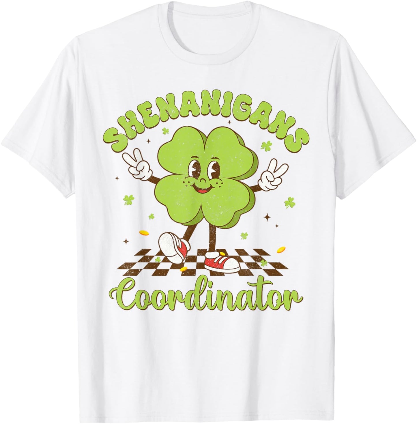 Shenanigans Coordinator Funny Teacher St Patrick's Day Irish T-Shirt - T-Shirt | White