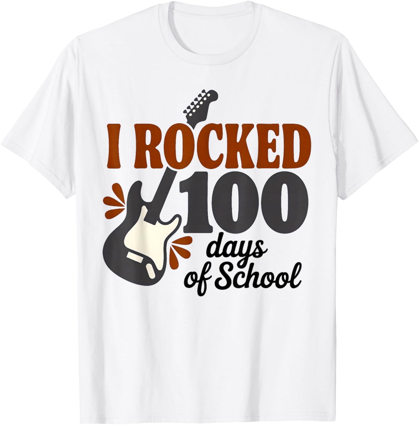 I Rocked 100 Days of School for Boys Girls Kids 100th Day T-Shirt - T-Shirt | White