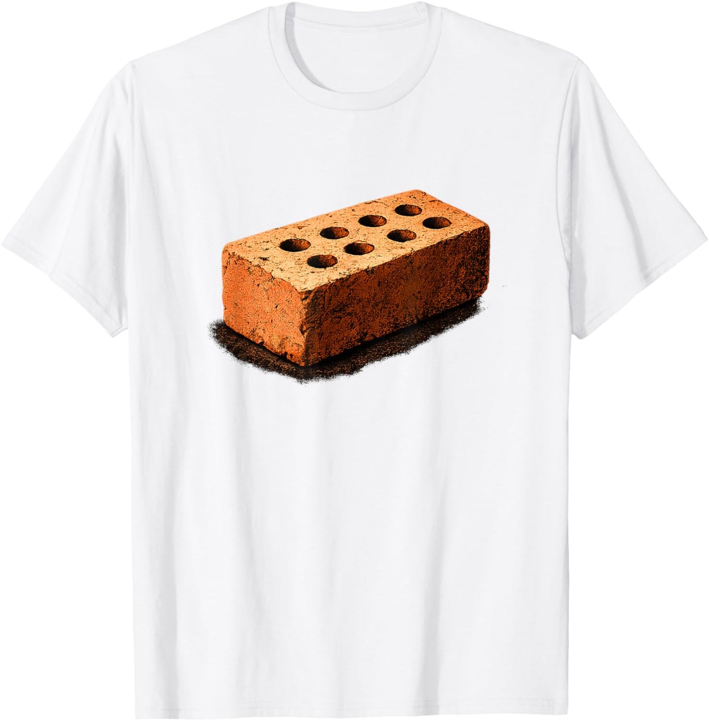 Minimal Random Brick Graphic | Editorial Art T-Shirt - T-Shirt | White