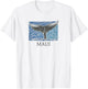 Maui Hawaii Retro Whale Graphic T-Shirt - T-Shirt | White