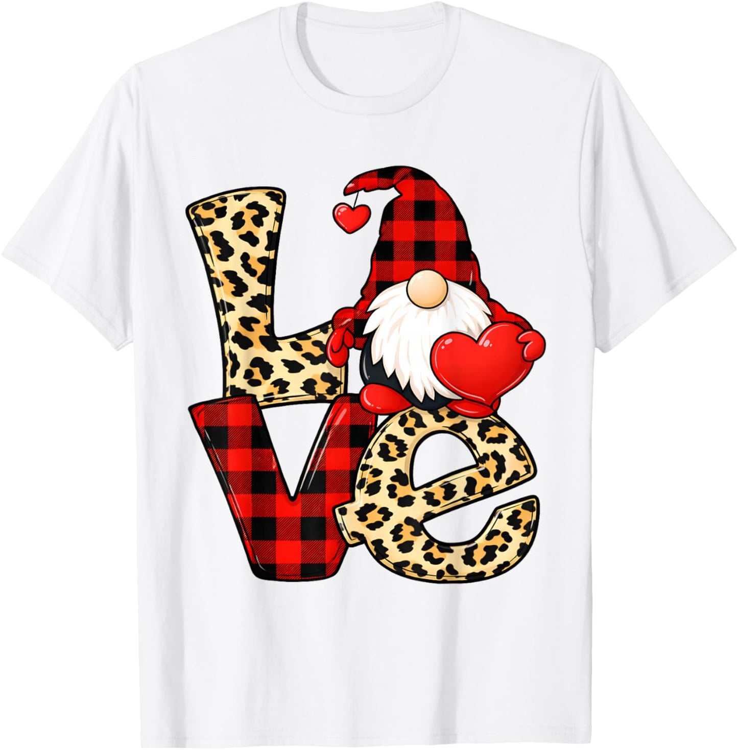 Gnome Love Valentine Gnomes Valentines Day Men Women Kids T-Shirt - T-Shirt | White