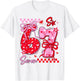 Funny Valentine’s Day 67 Meme 6 7 Valentine Bow Hearts T-Shirt - T-Shirt | White