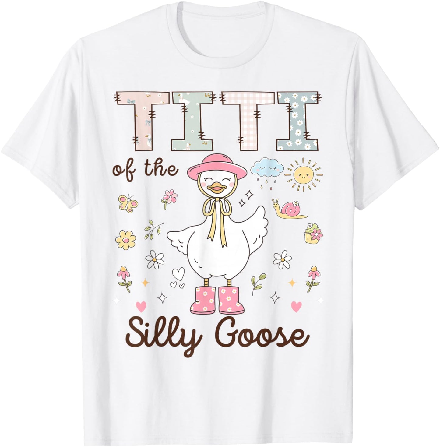 Titi of The Silly Goose First Birthday Girl Family T-Shirt - T-Shirt | White
