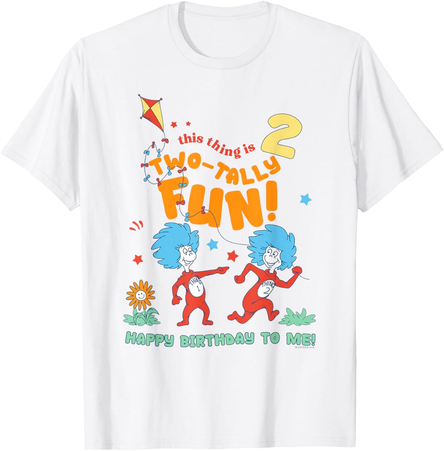 Dr. Seuss This Thing is 2 Birthday Officially Licensed T-Shirt - T-Shirt | White