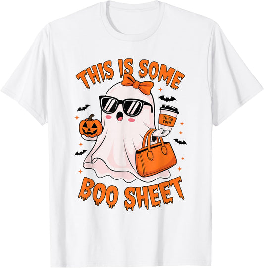 This is Some Boo Sheet Funny Retro Halloween Ghost Men Women T-Shirt - T-Shirt | White