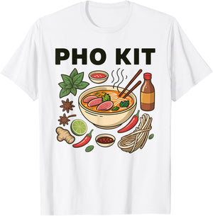 Apparel Pho Kit - Asian Vietnamese Noodle Soup Recipe T-Shirt - T-Shirt | White