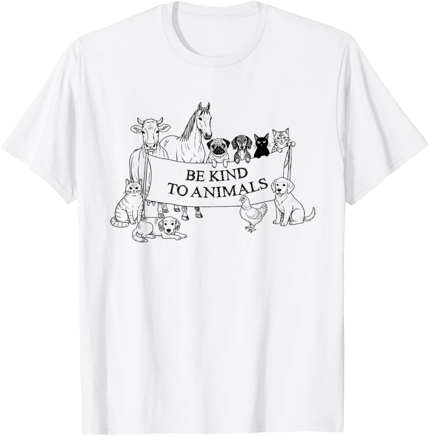Animal Lover Wildlife Be Kind to Animals Respect The Locals T-Shirt - T-Shirt | White