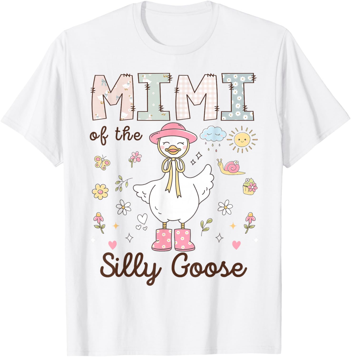 Mimi of The Silly Goose First Birthday Girl Family T-Shirt - T-Shirt | White