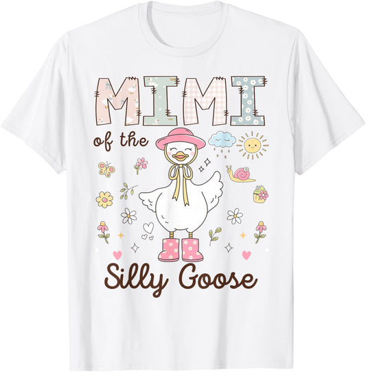 Mimi of The Silly Goose First Birthday Girl Family T-Shirt - T-Shirt | White