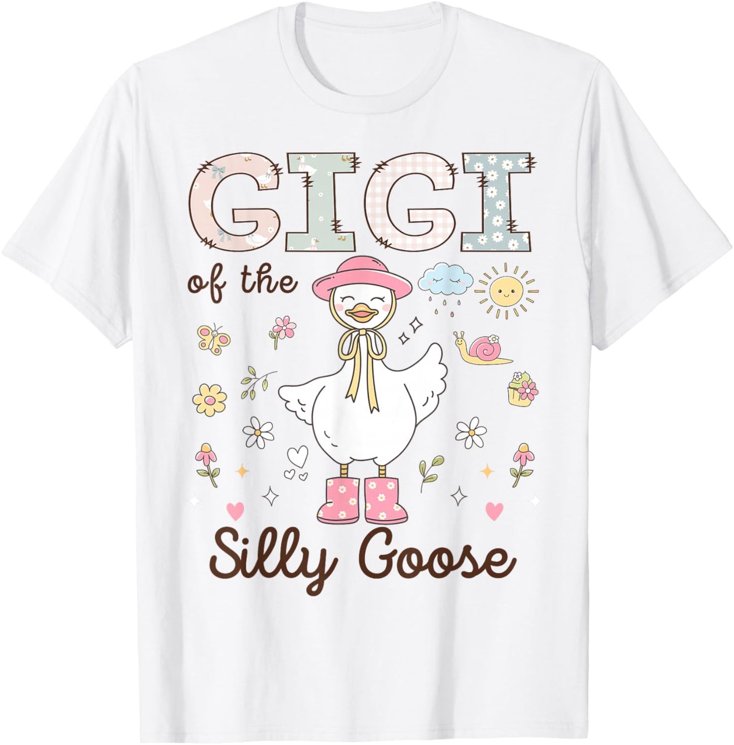 Gigi of The Silly Goose First Birthday Girl Family T-Shirt - T-Shirt | White