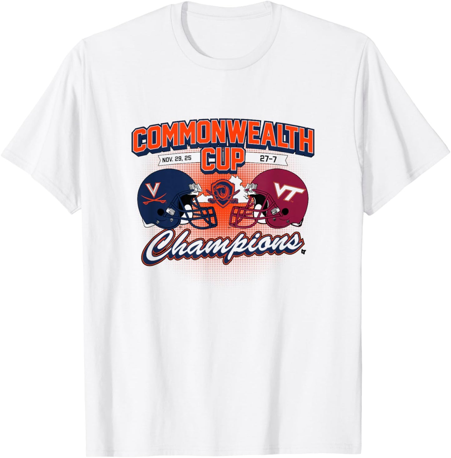 Commonwealth Cup Winner 2025 - Virginia Cavaliers Football T-Shirt - T-Shirt | White