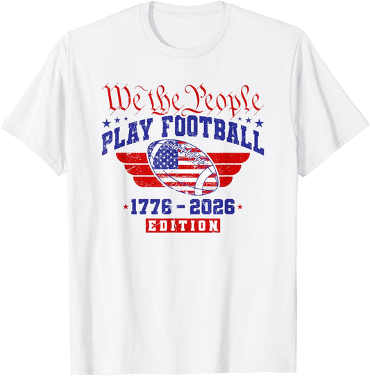 250th Birthday USA 250 Years Football T-Shirt - T-Shirt | White