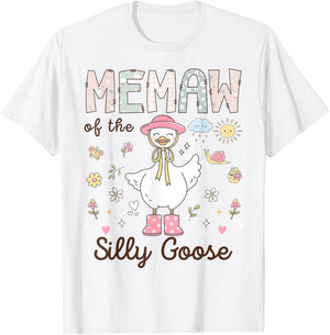 Memaw of The Silly Goose First Birthday Girl Family T-Shirt - T-Shirt | White
