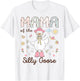 Mama of The Silly Goose First Birthday Girl Family T-Shirt - T-Shirt | White