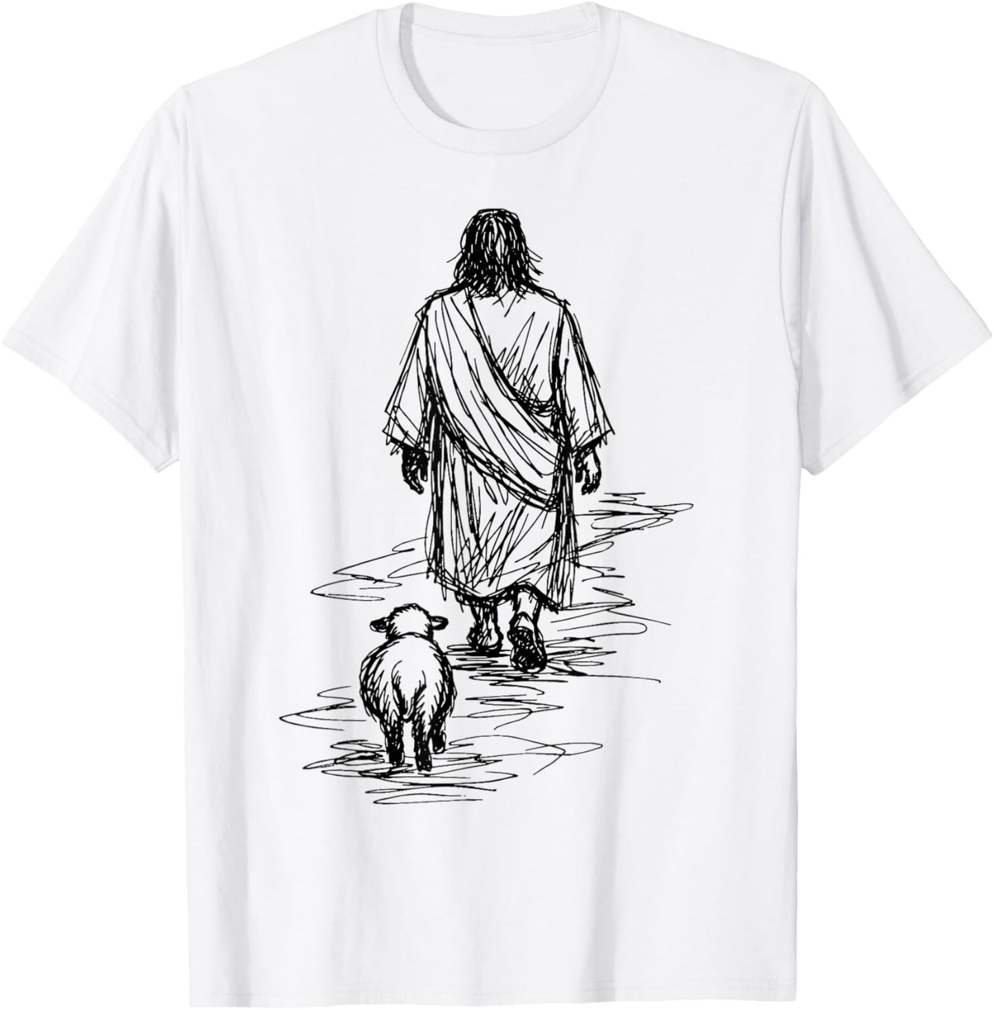 Jesus Leaves The 99 Sheep T-Shirt - T-Shirt | White
