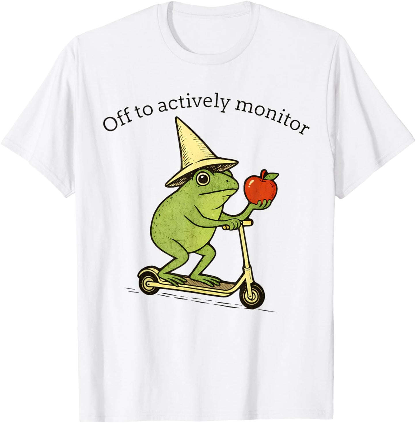 Frog Off to Actively Monitor Teacher Testing Motivation T-Shirt - T-Shirt | White