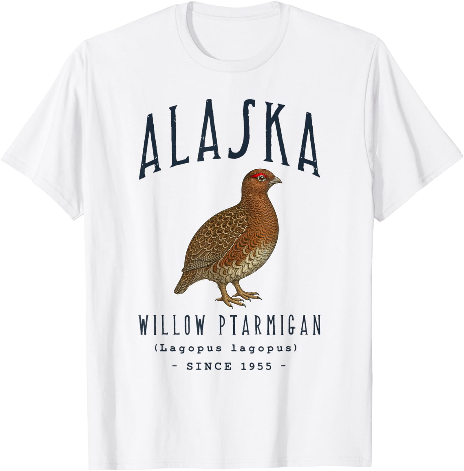 Alaska Willow Ptarmigan Bird T-Shirt - T-Shirt | White