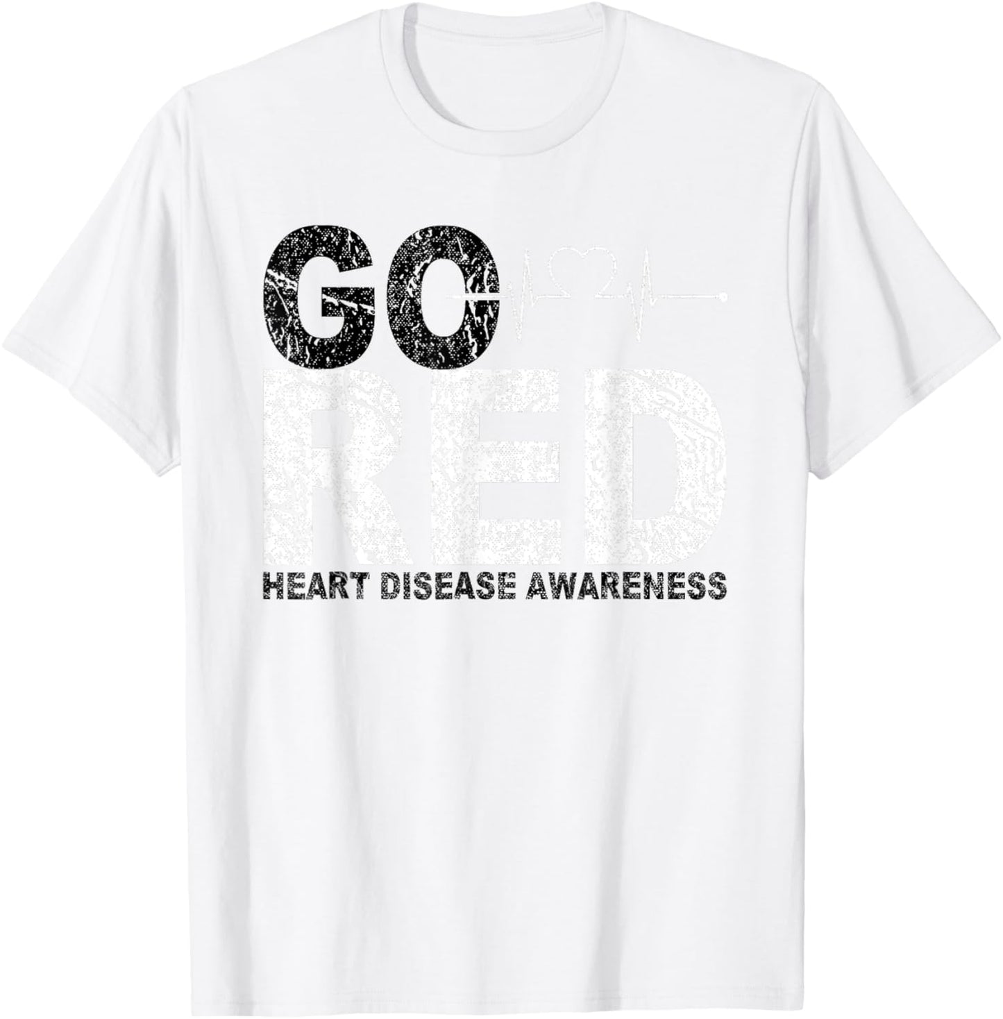 We Wear Red Day Go Red Heart Disease Awareness Month Go Red T-Shirt - T-Shirt | White