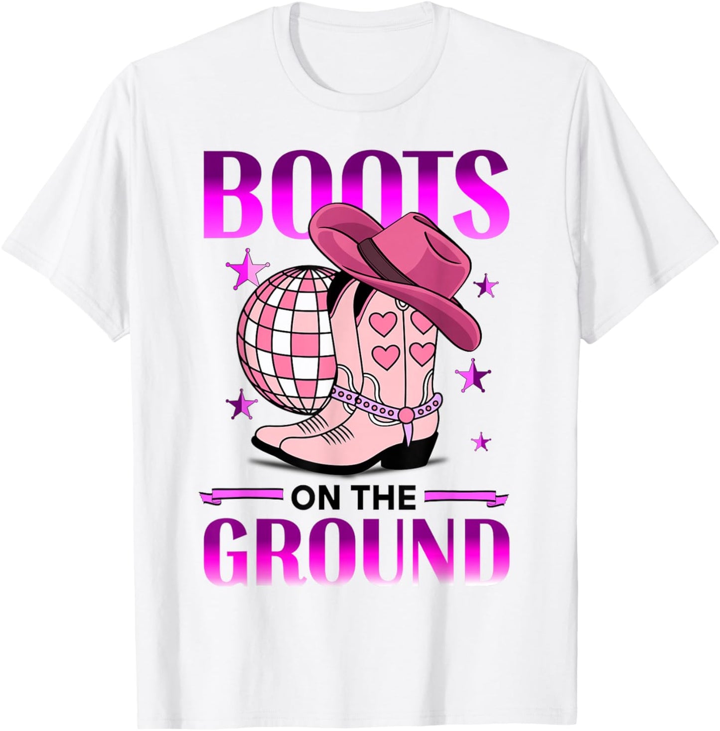 Boots On The Ground Cowboy Country Western T-Shirt - T-Shirt | White