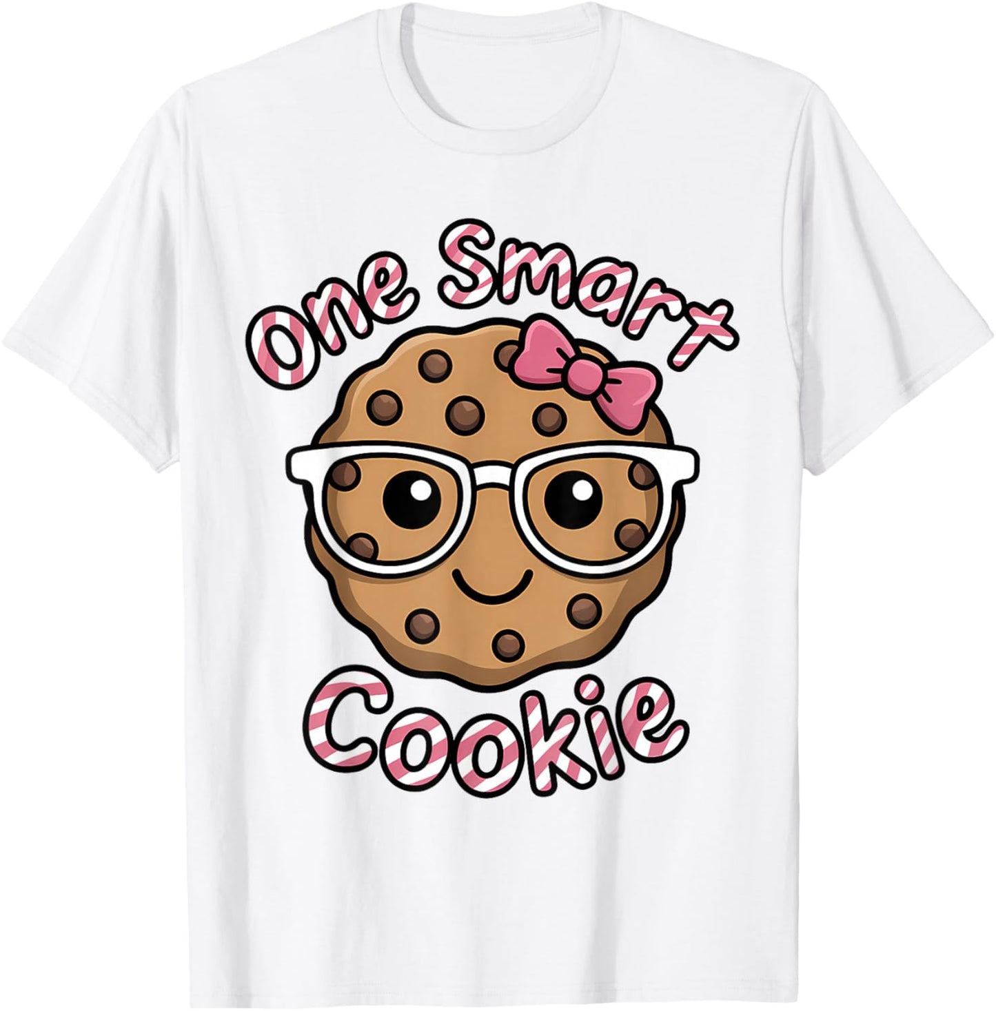 One Smart Cookie Funny Chocolate Chip Cookie T-Shirt - T-Shirt | White