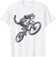Funny Cat Riding Bicycle Kitten Mountain Bike Men Women T-Shirt - T-Shirt | White