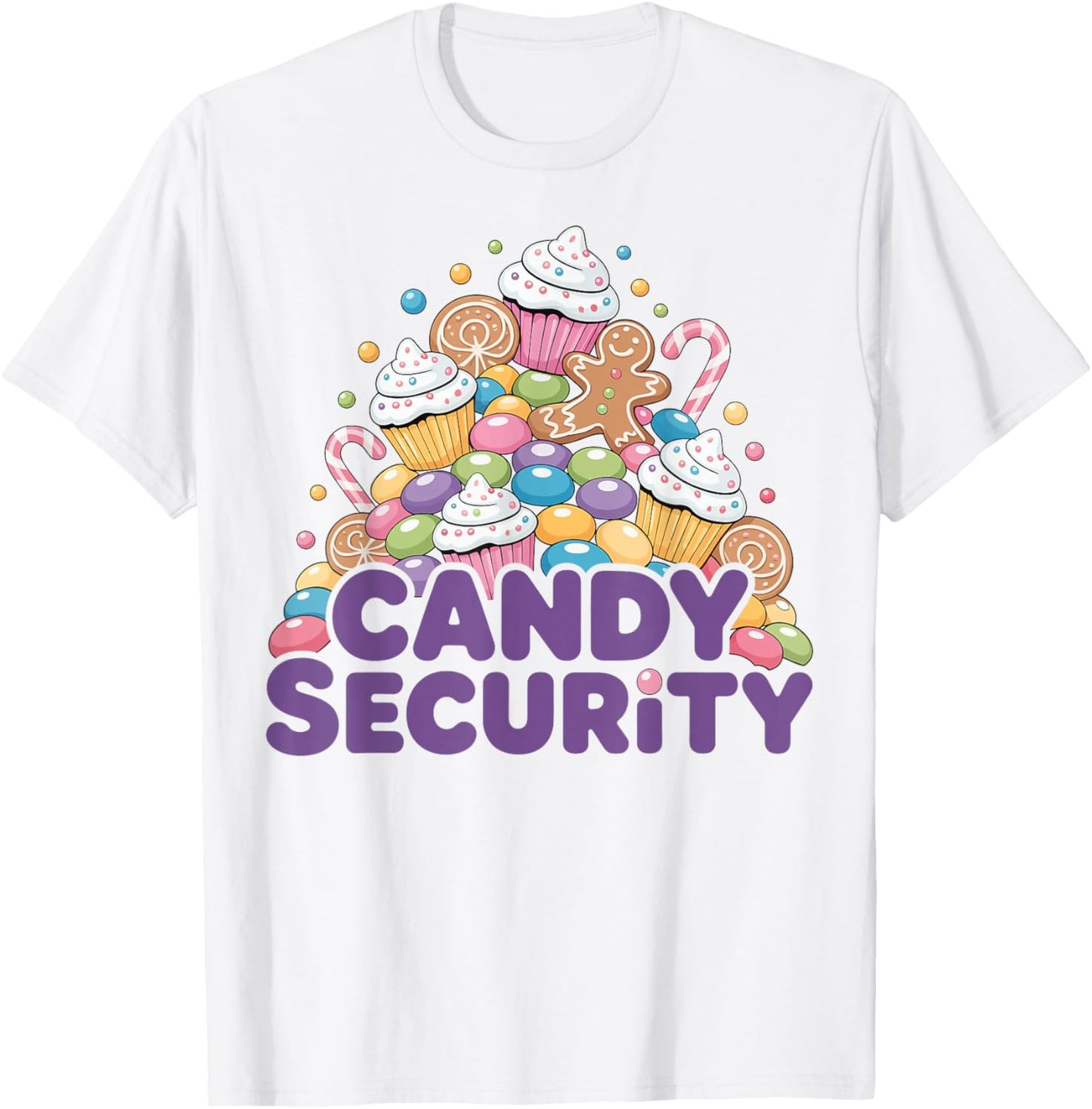 Candy Security Funny Christmas for Dessert and Holiday Lover T-Shirt - T-Shirt | White