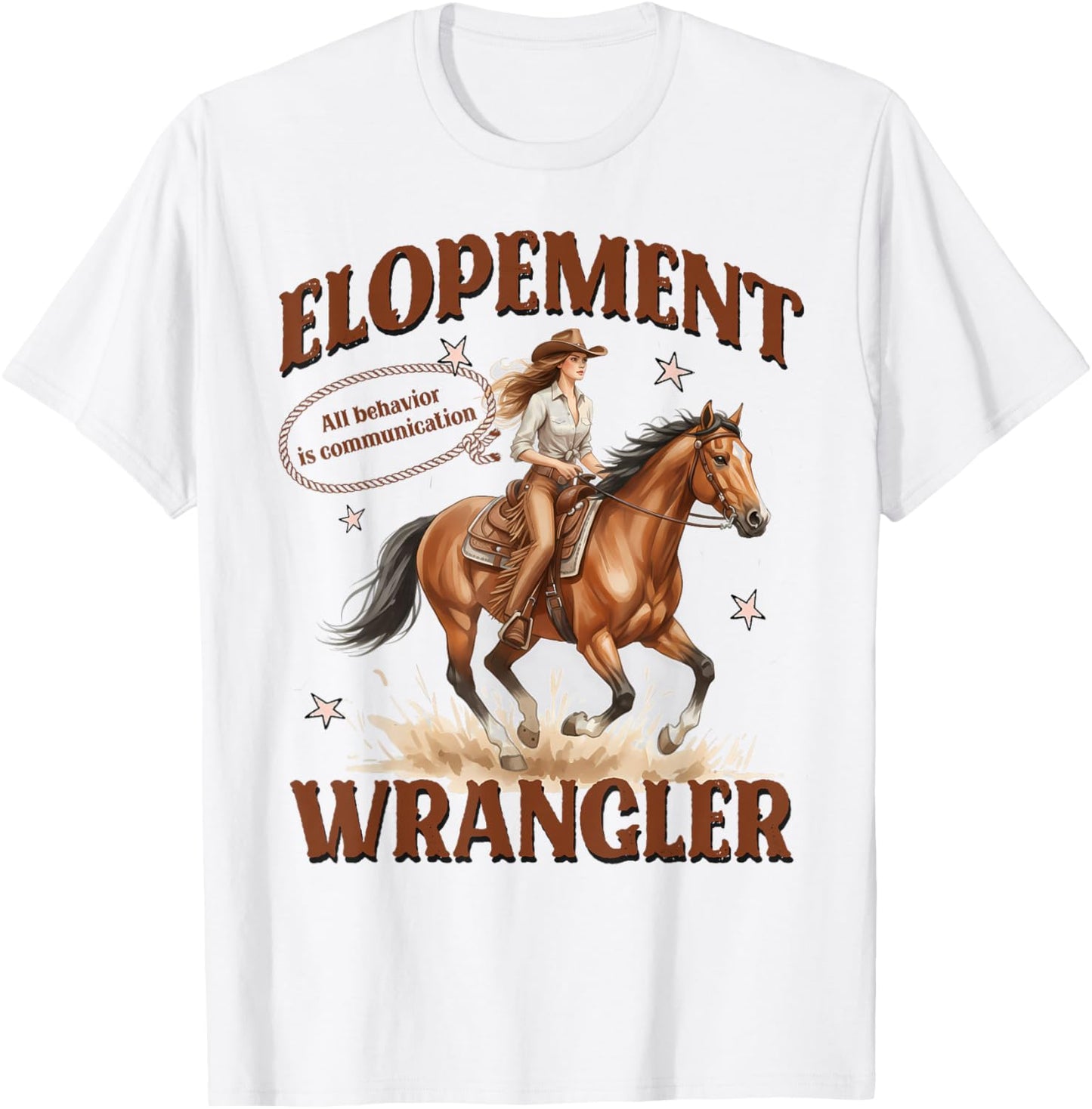 Special Education SPED Autism Mom Western Elopement Wrangler T-Shirt - T-Shirt | White