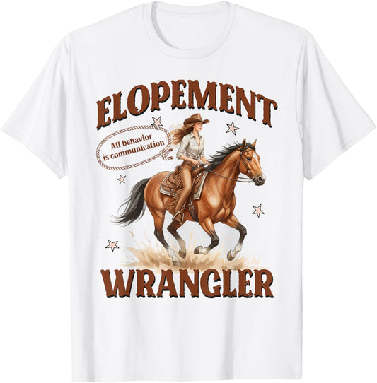 Special Education SPED Autism Mom Western Elopement Wrangler T-Shirt - T-Shirt | White