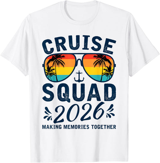 Cruise Squad 2026 Summer Vacation Matching Family Group T-Shirt - T-Shirt | White